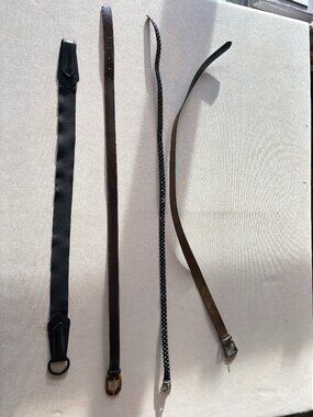 Four Faux Leather Belts size small